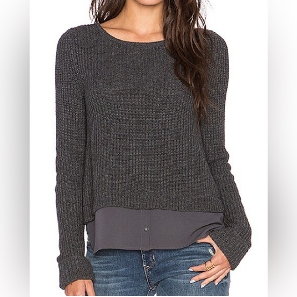 Joie Wool & Cashmere Layered Knit Scoop neck Sweater Sz XS - Picture 1 of 7